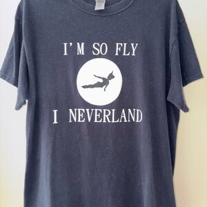 Black Peter-Pan Graphic T-Shirt